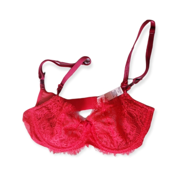 Victoria's Secret Other - Victoria's Secret dream angels wicked demi bra red 34c lace